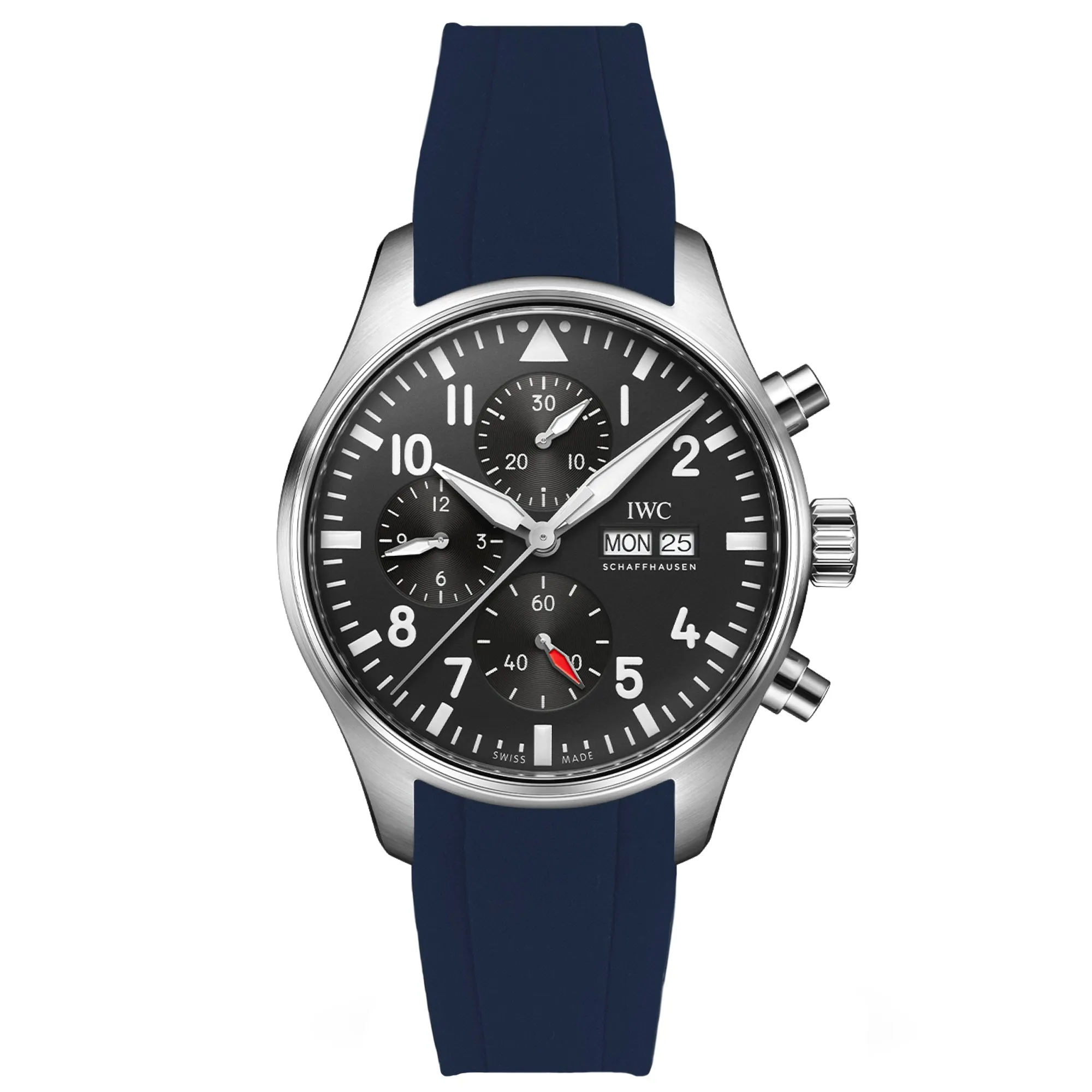 Curved End Rubber Strap for IWC Pilot / Big Pilot  – Dark Green (2418)