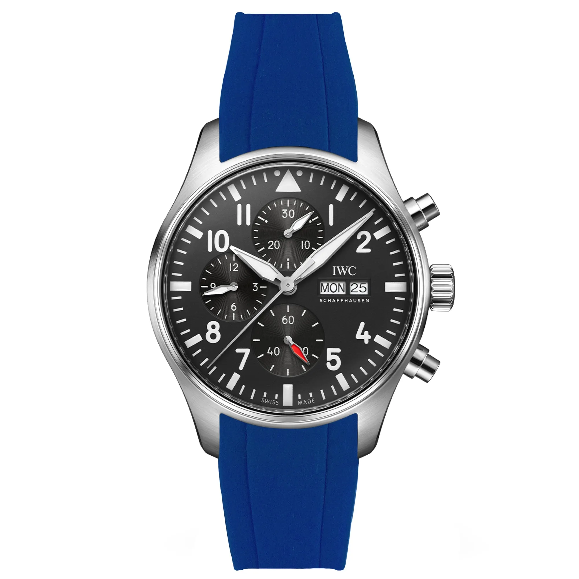 Curved End Rubber Strap for IWC Pilot / Big Pilot  – Dark Green (2418)