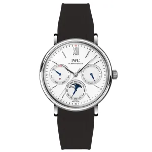 Curved End Rubber Strap for IWC Portugieser – Black (2418)