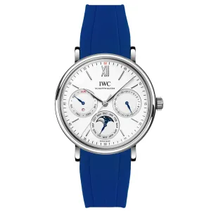 Curved End Rubber Strap for IWC Portugieser – Royal Blue (2418)