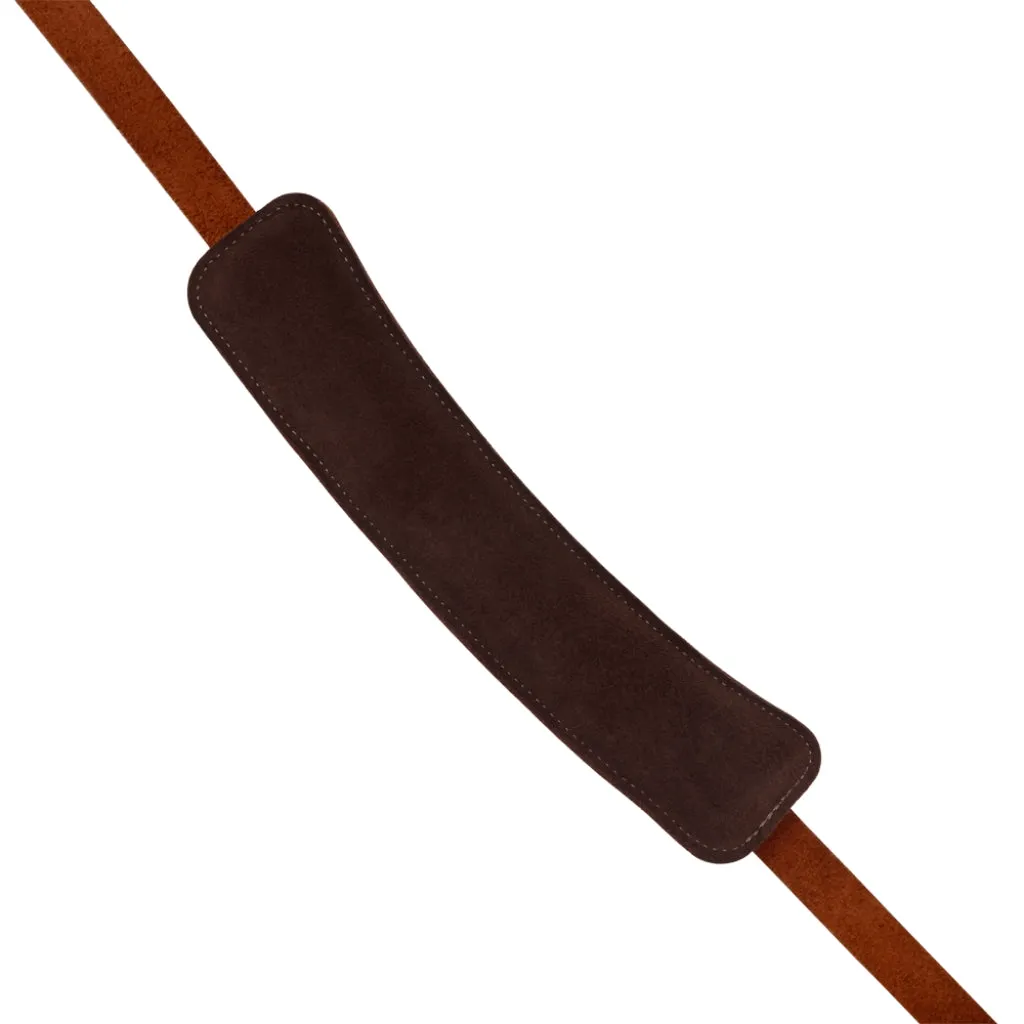 D'Addario John Lennon Signature Strap - Brown Leather w/Pad