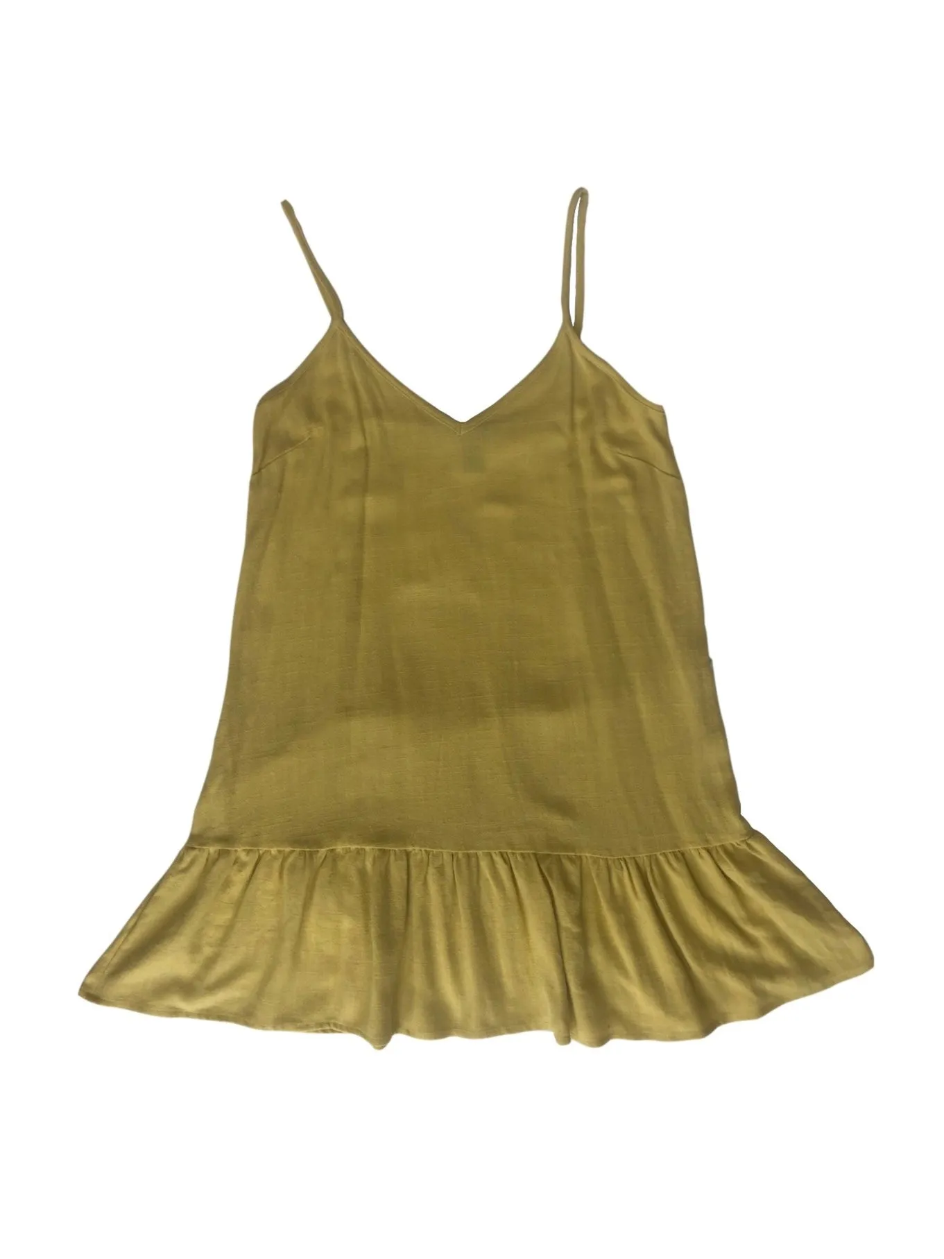 Daisy Dropped Waist Mini Dress - Yellow