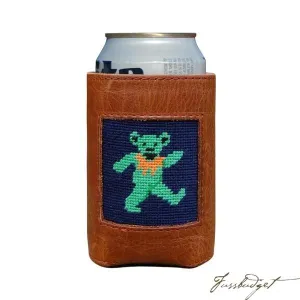 Dancing Bear Needlepoint Can Cooler
