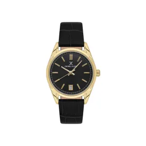 Daniel Klein Premium Women Analog Watch DK.1.13770-2 Black Genuine Leather Strap