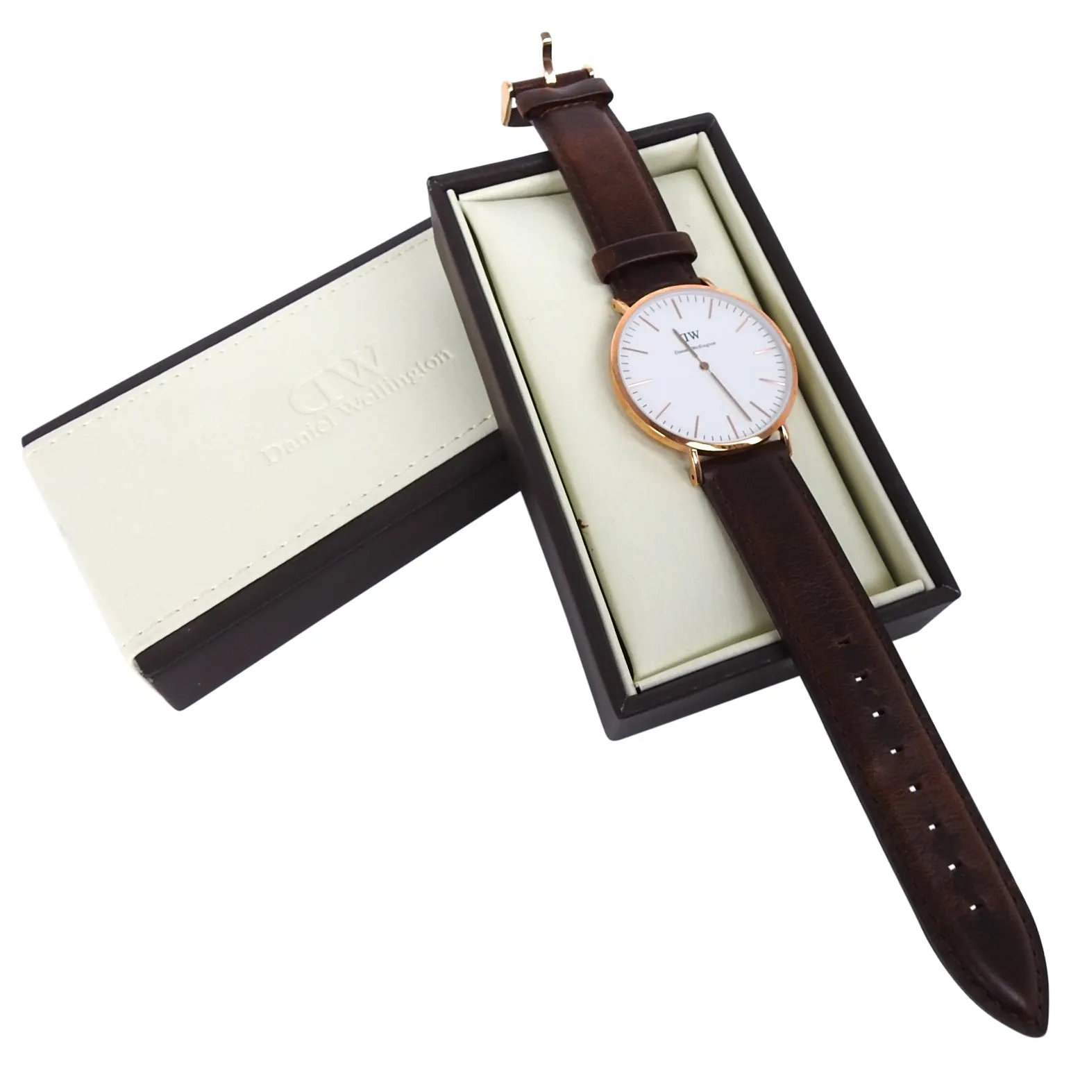 Daniel Wellington Classic Bristol Rose Gold and Brown 40mm Watch