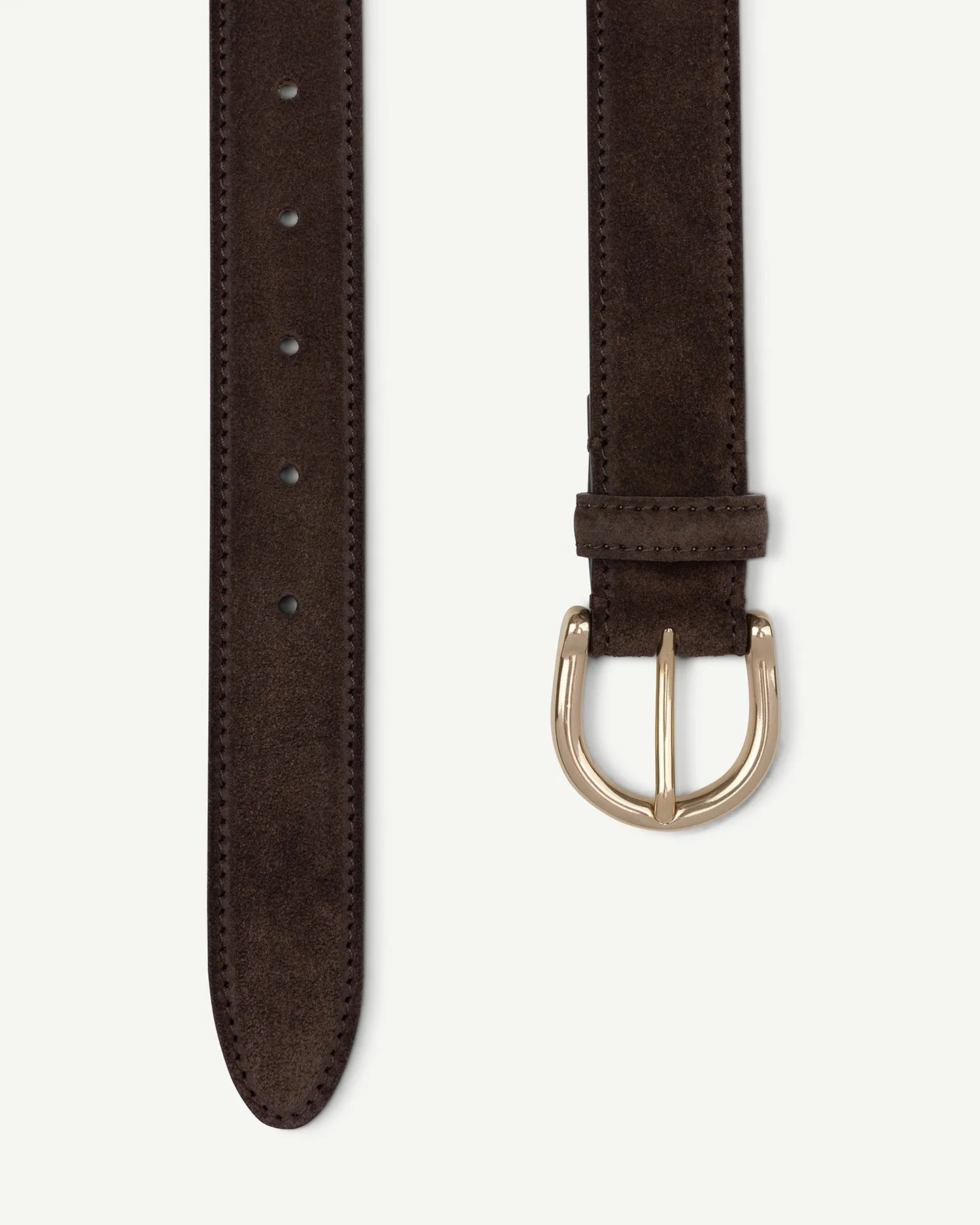 Dark Brown Suede Dress Belt