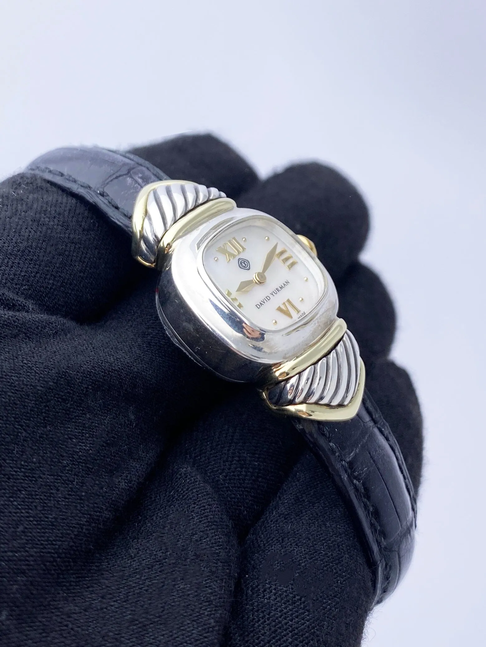 David Yurman MOP 14K Gold Sterling Silver Ladies Watch