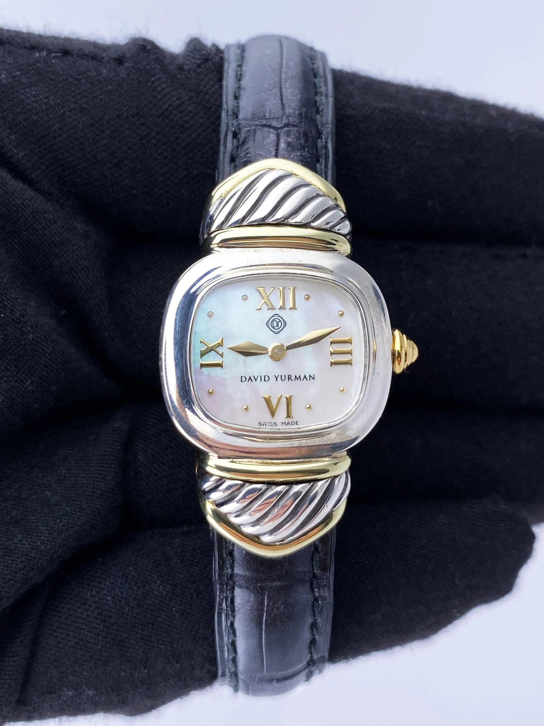 David Yurman MOP 14K Gold Sterling Silver Ladies Watch