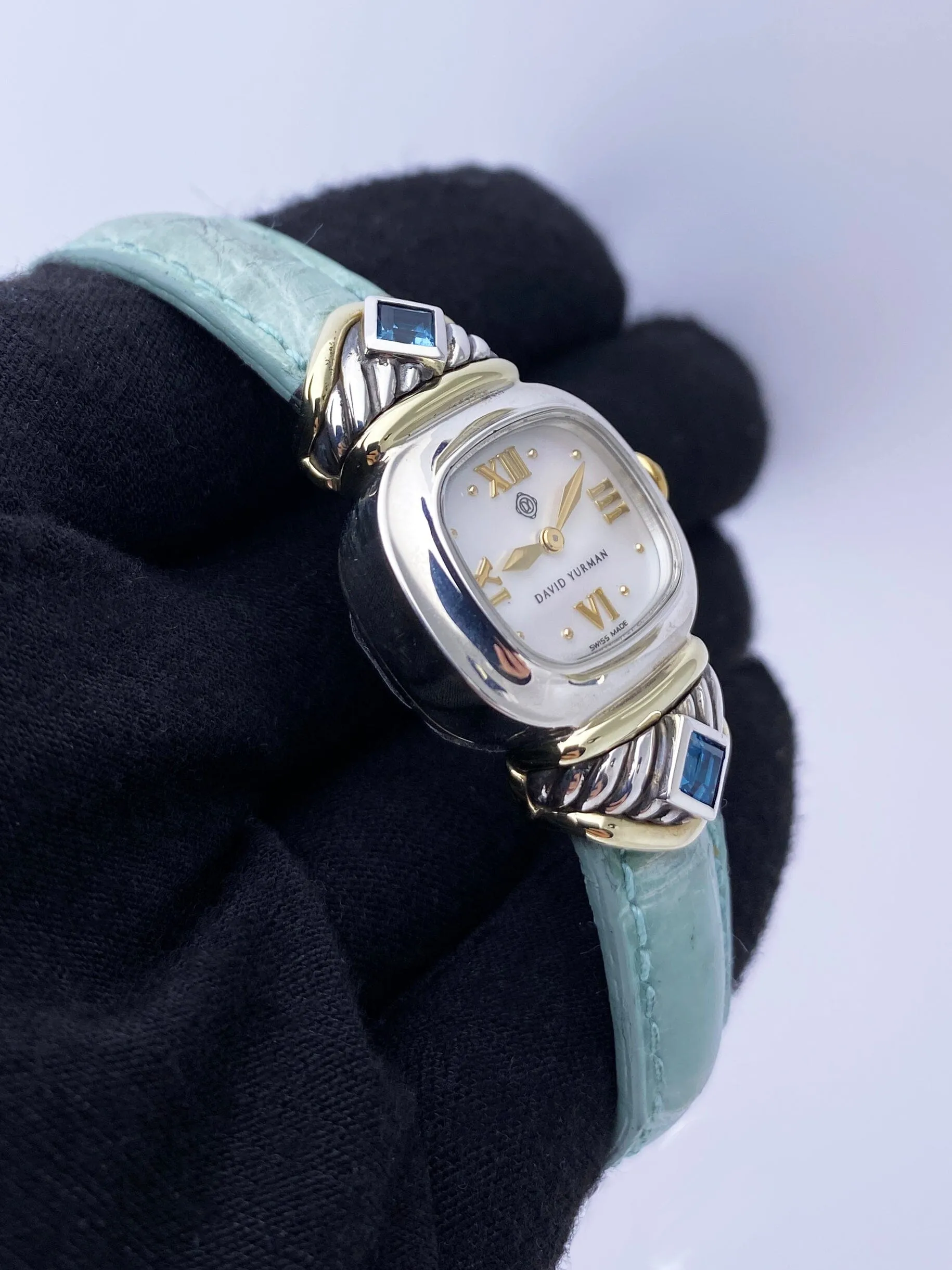 David Yurman MOP Blue Sapphire Ladies Watch