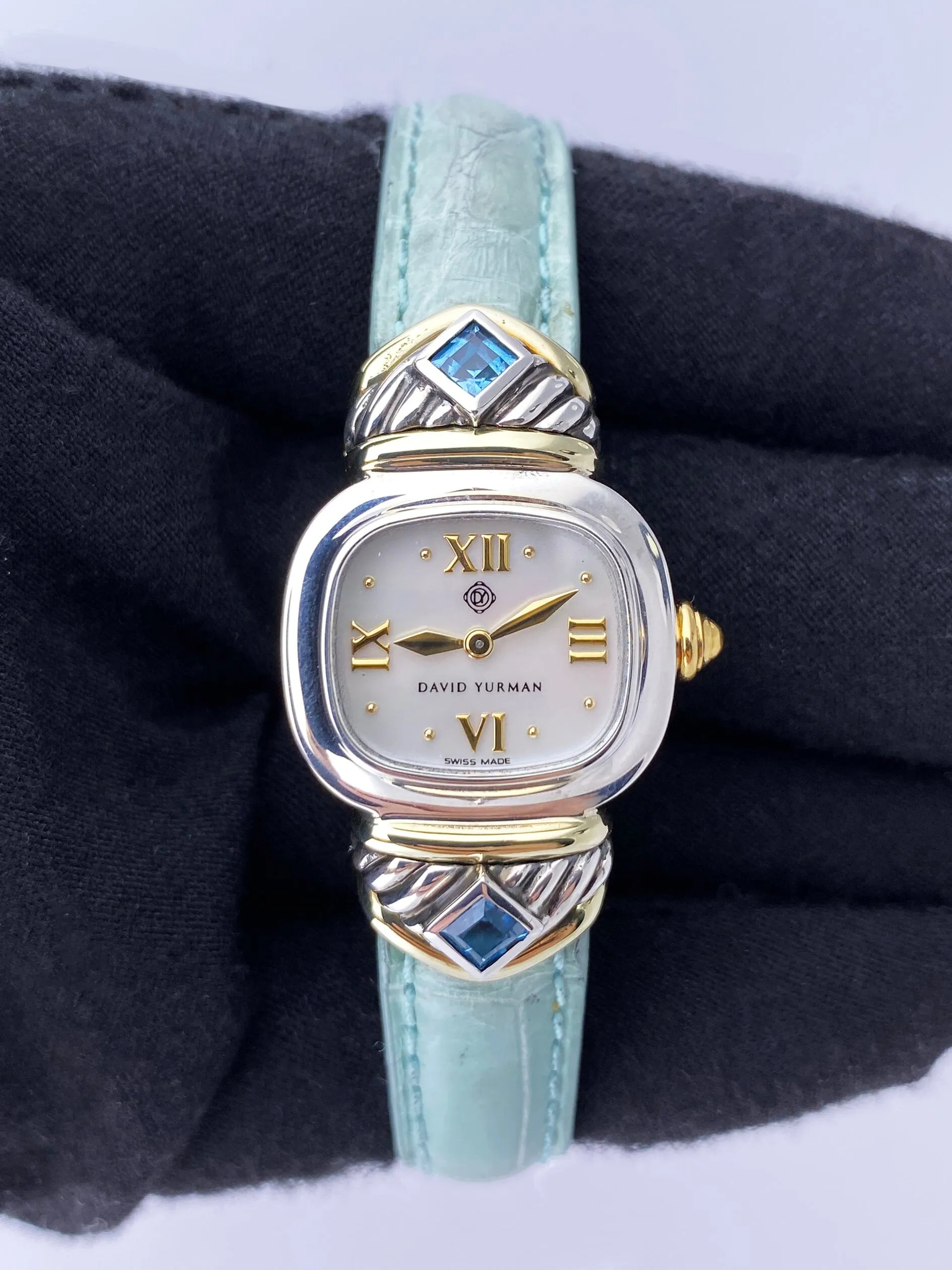 David Yurman MOP Blue Sapphire Ladies Watch