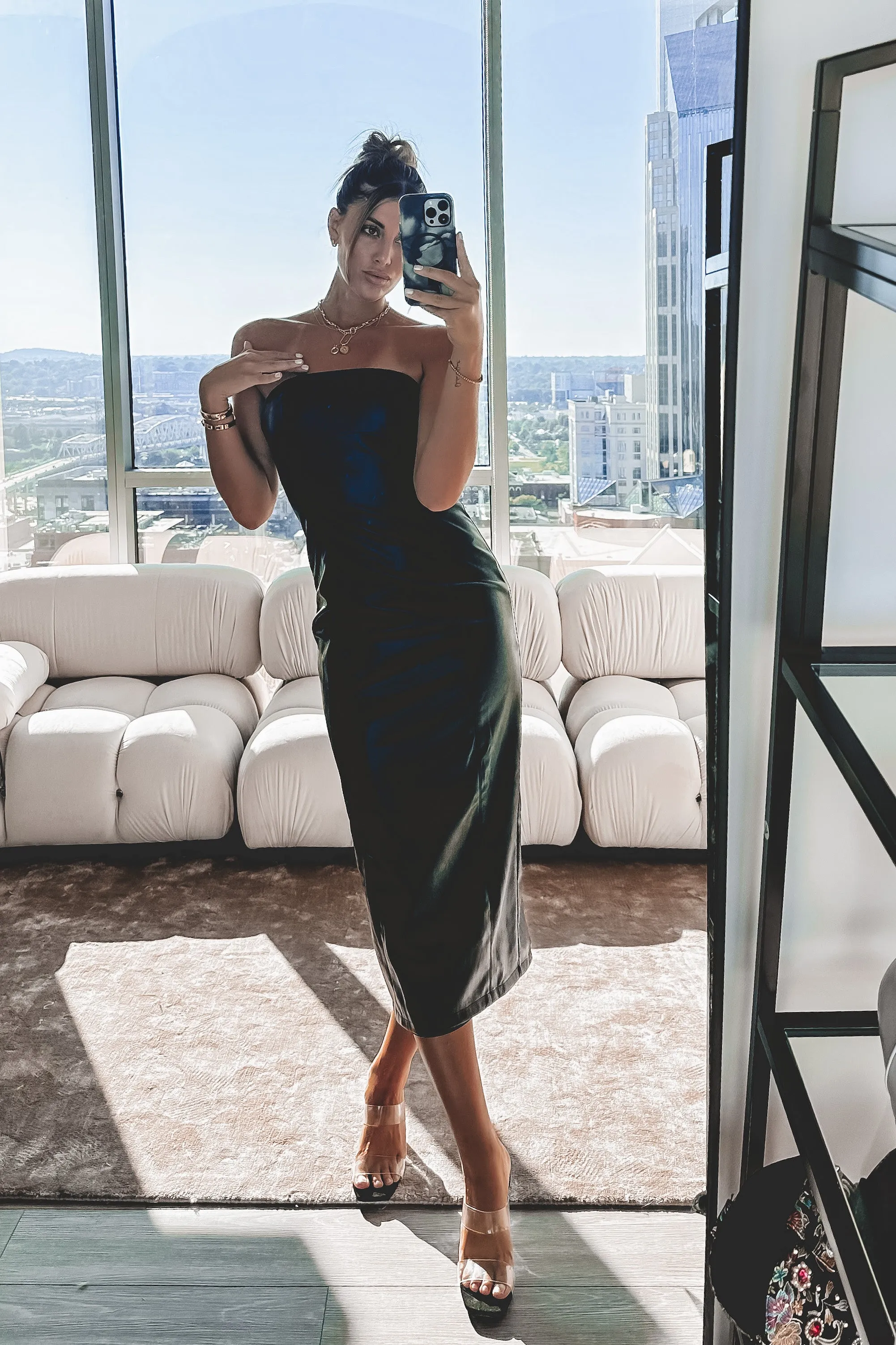 DEAL Feeling Good Looking Better Leather Dress