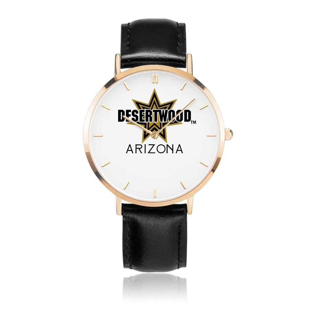 DESERTWOOD STAR watch with leather band