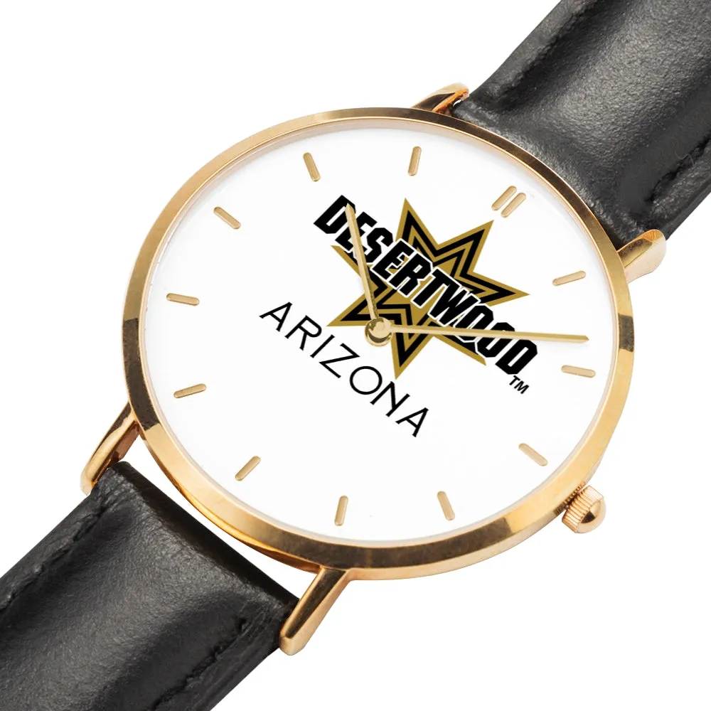 DESERTWOOD STAR watch with leather band