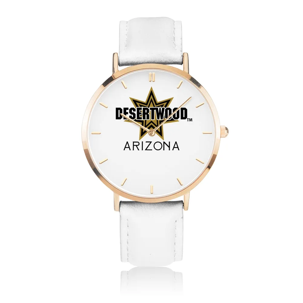 DESERTWOOD STAR watch with leather band