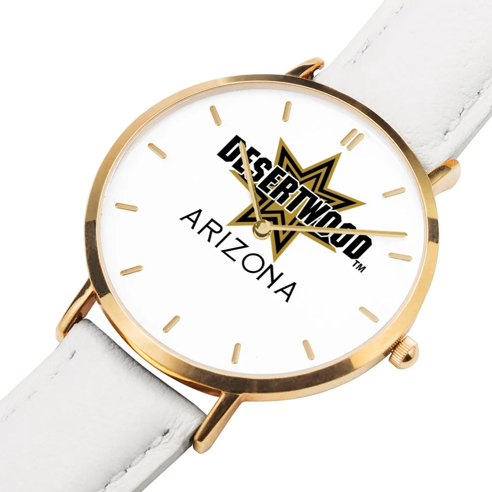 DESERTWOOD STAR watch with leather band