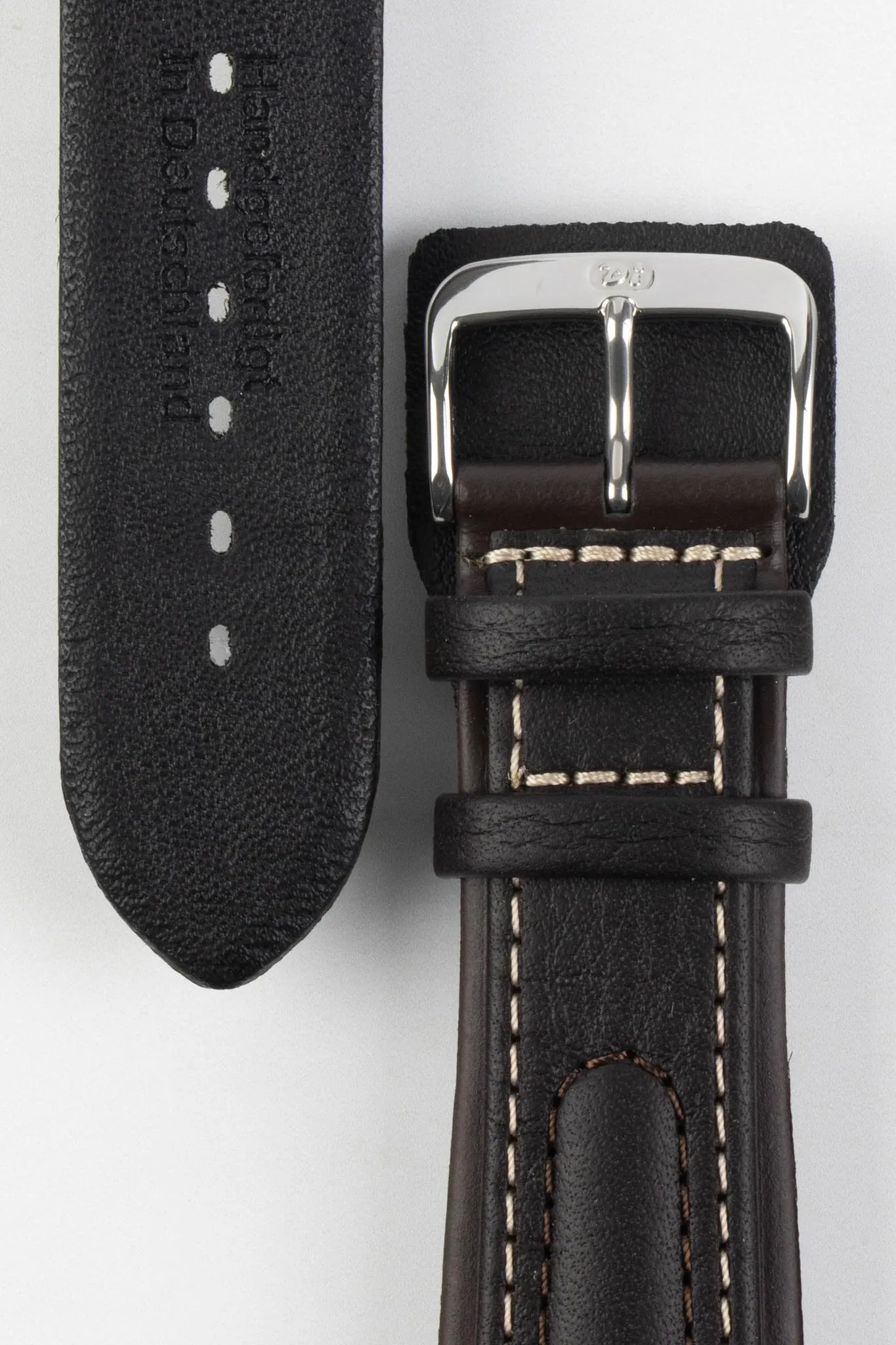 Di-Modell CHRONISSIMO Waterproof Leather Watch Strap in BROWN