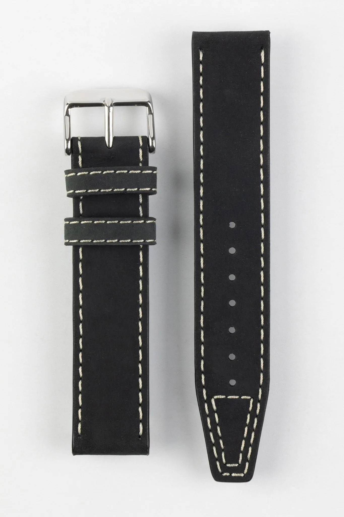 Di-Modell NEVADA Leather Watch Strap in BLACK