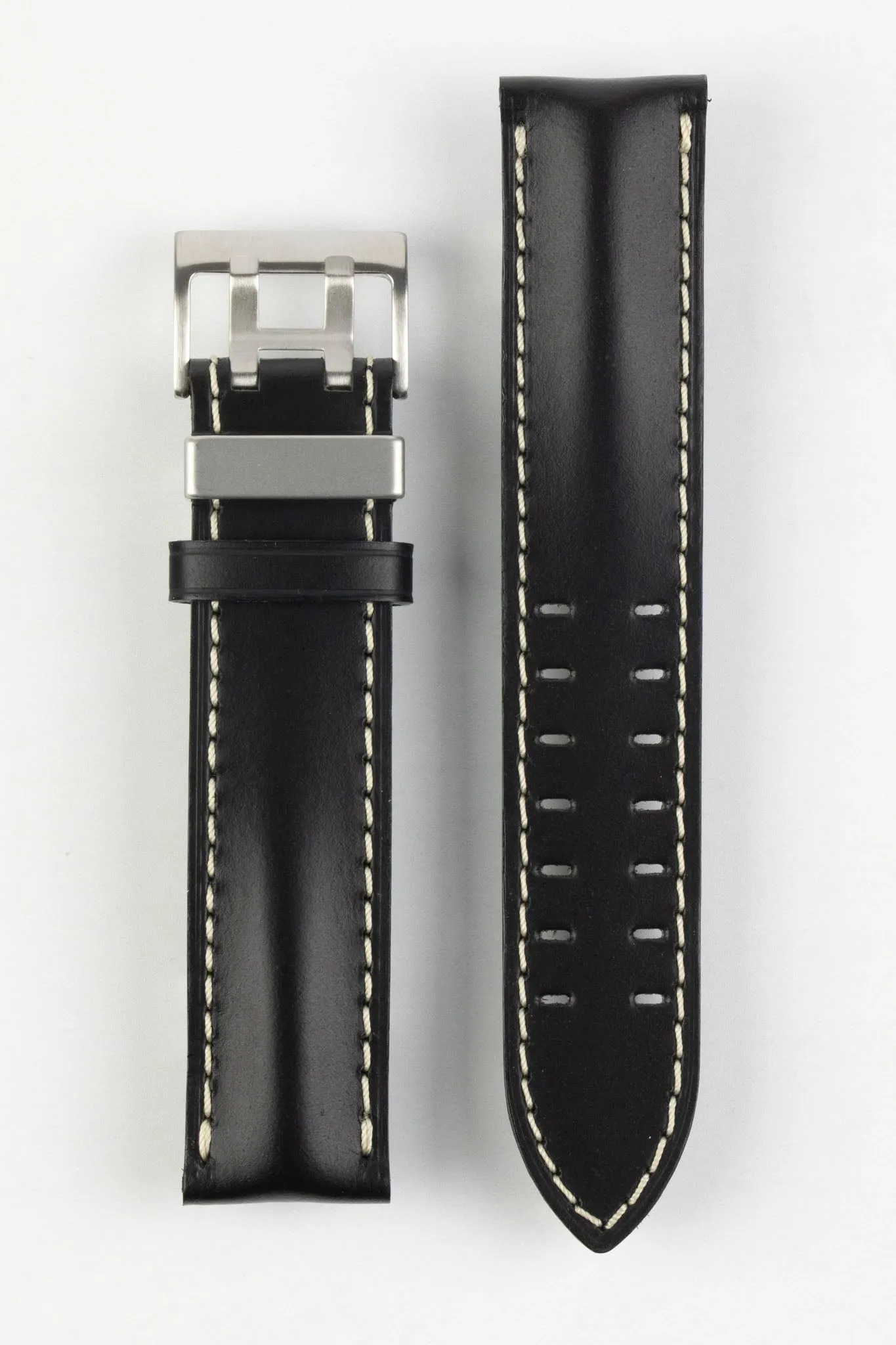 Di-Modell OFFROAD Calfskin Leather Watch Strap in BLACK