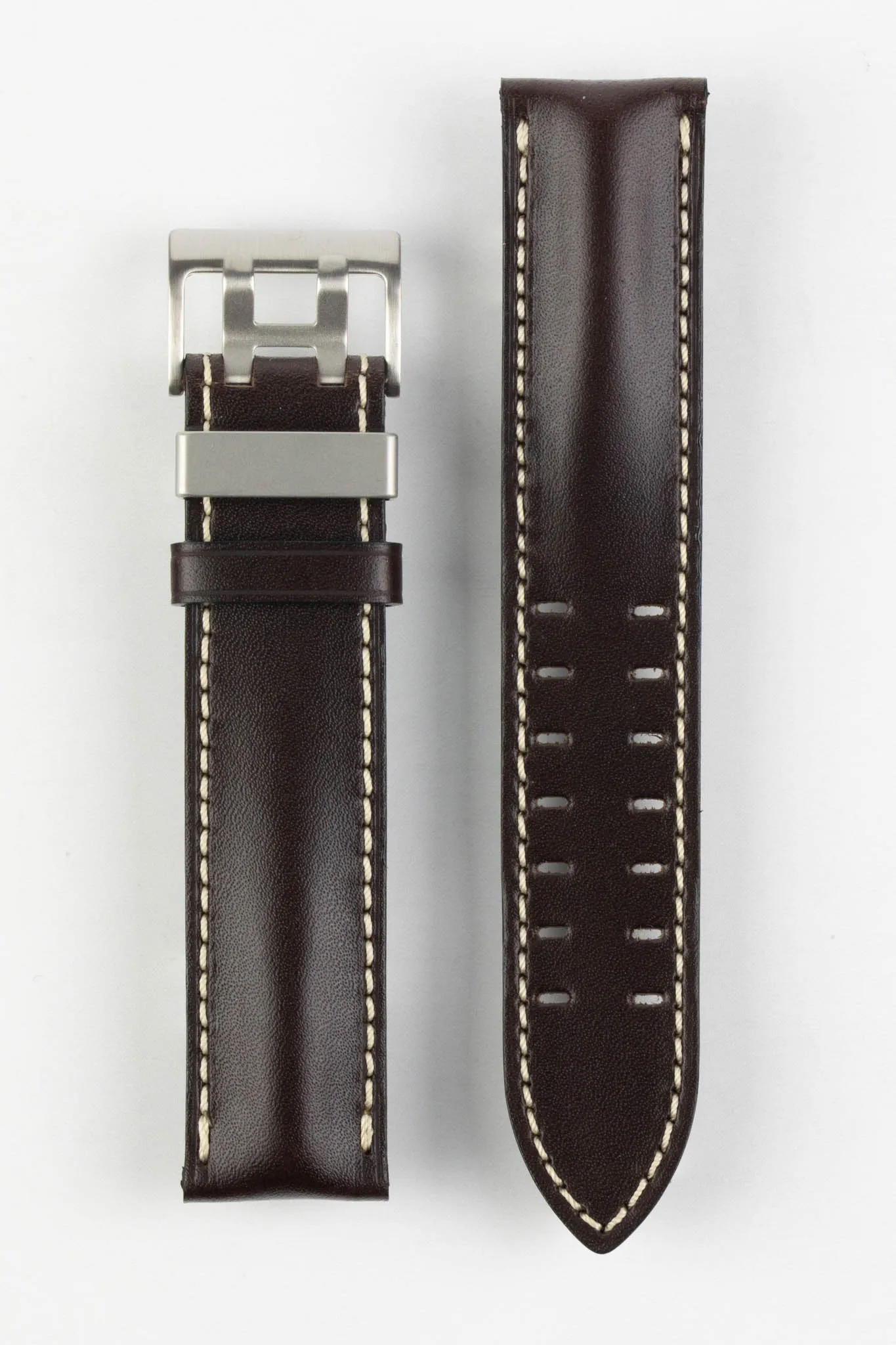 Di-Modell OFFROAD Calfskin Leather Watch Strap in BROWN