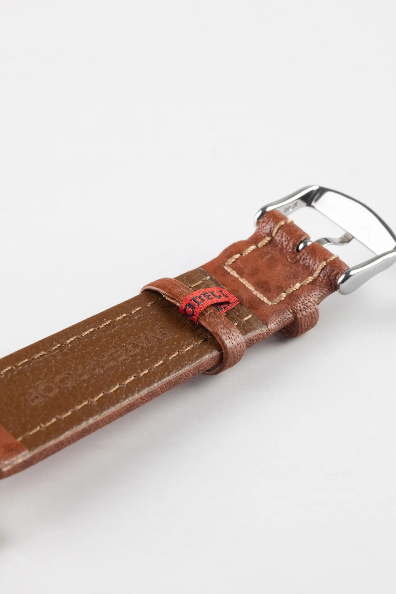 Di-Modell POLO SHERPA Waterproof Padded Leather Watch Strap in GOLD BROWN