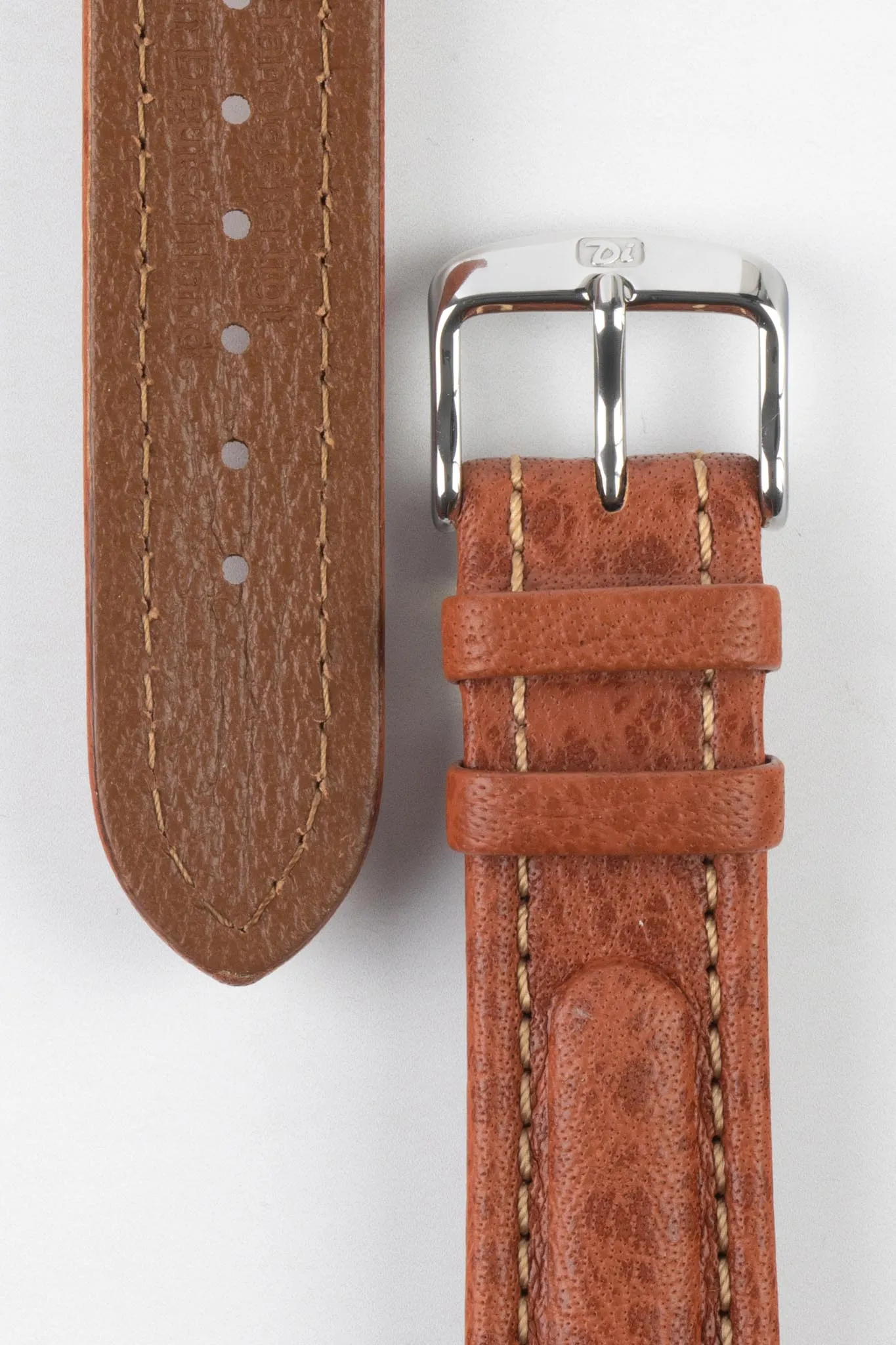 Di-Modell POLO SHERPA Waterproof Padded Leather Watch Strap in GOLD BROWN