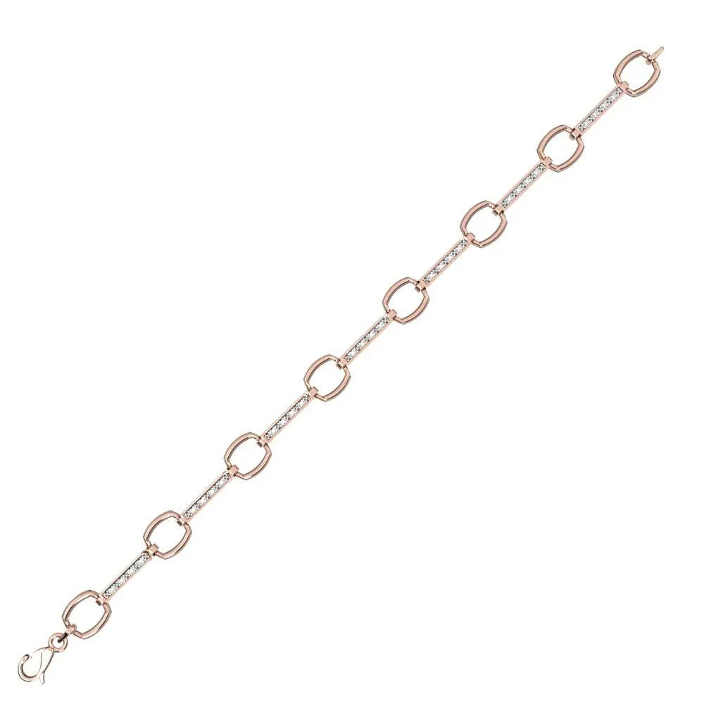 Diamond Fashion Bracelet in 10K Rose Gold