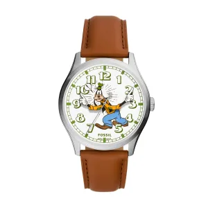 Disney x Fossil Special Edition Three-Hand Medium Brown Leather Watch