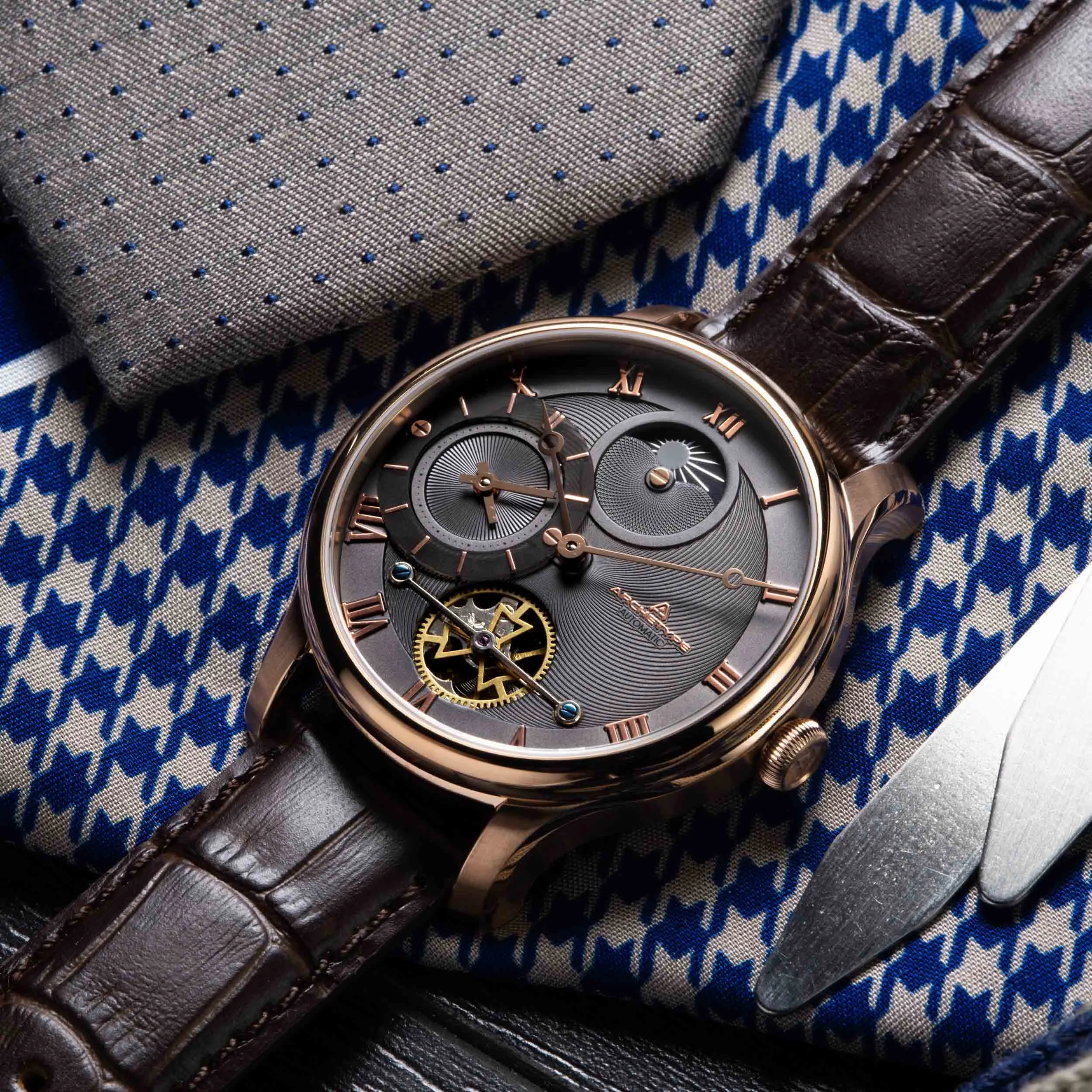 Dorian Automatic Rose Gold Gunmetal