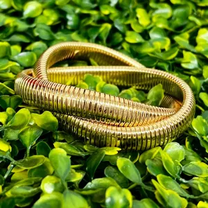 Double Twist Bracelet - Goldtone
