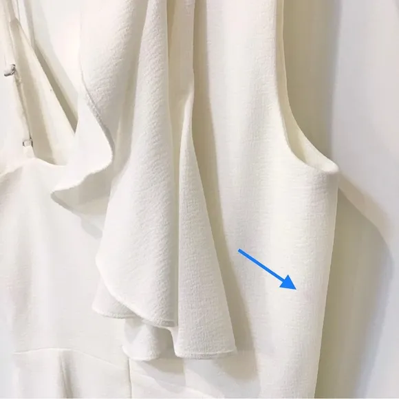 Dress The Population Beth Off White One Sleeve Dress Size S, EUC