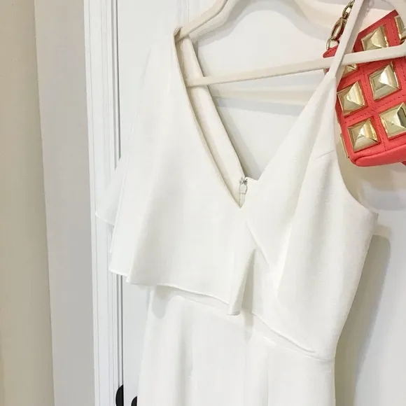 Dress The Population Beth Off White One Sleeve Dress Size S, EUC