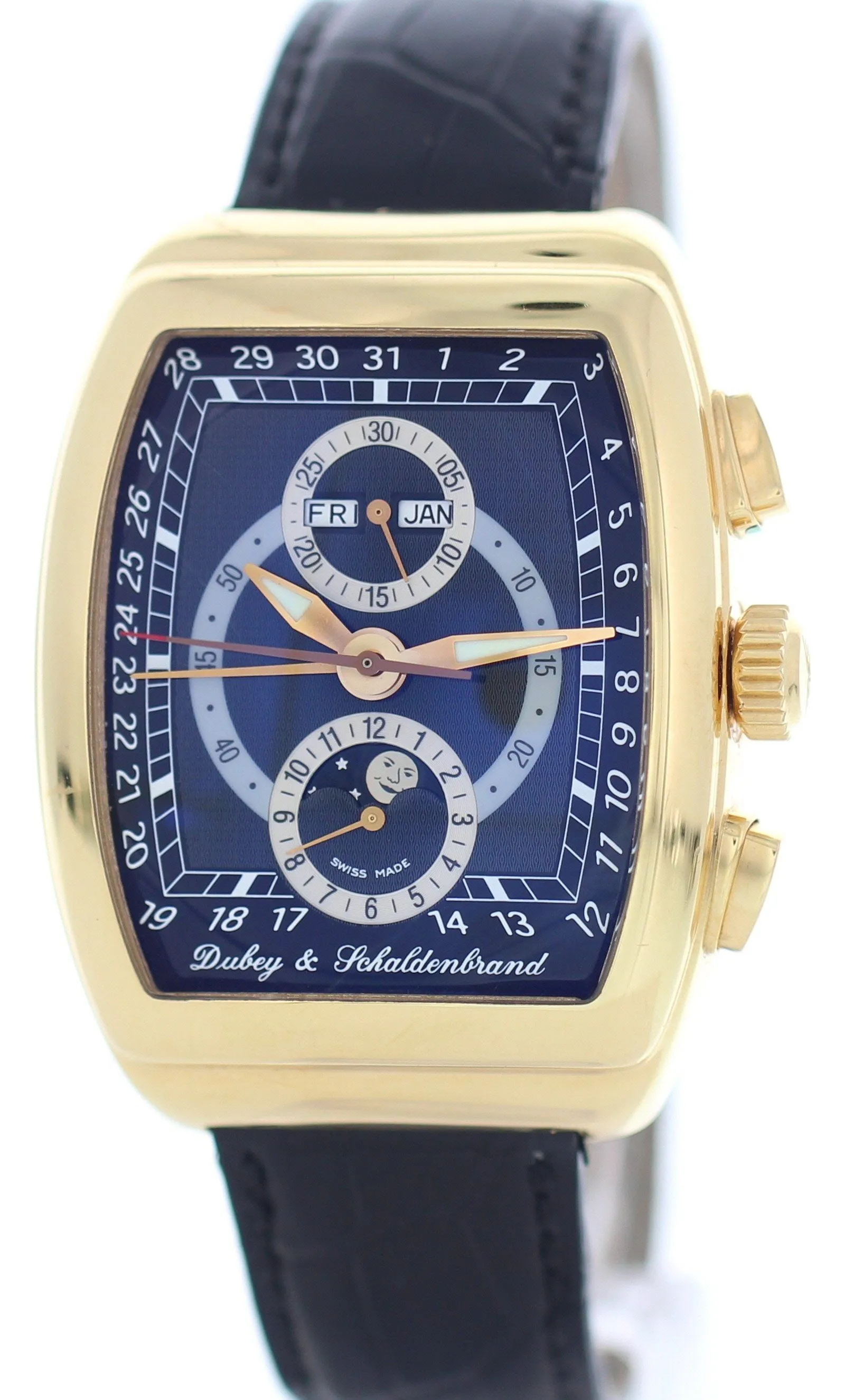 Dubey & Schaldenbrand Gran' Chrono Astro Moon Phase 18k Yellow Gold