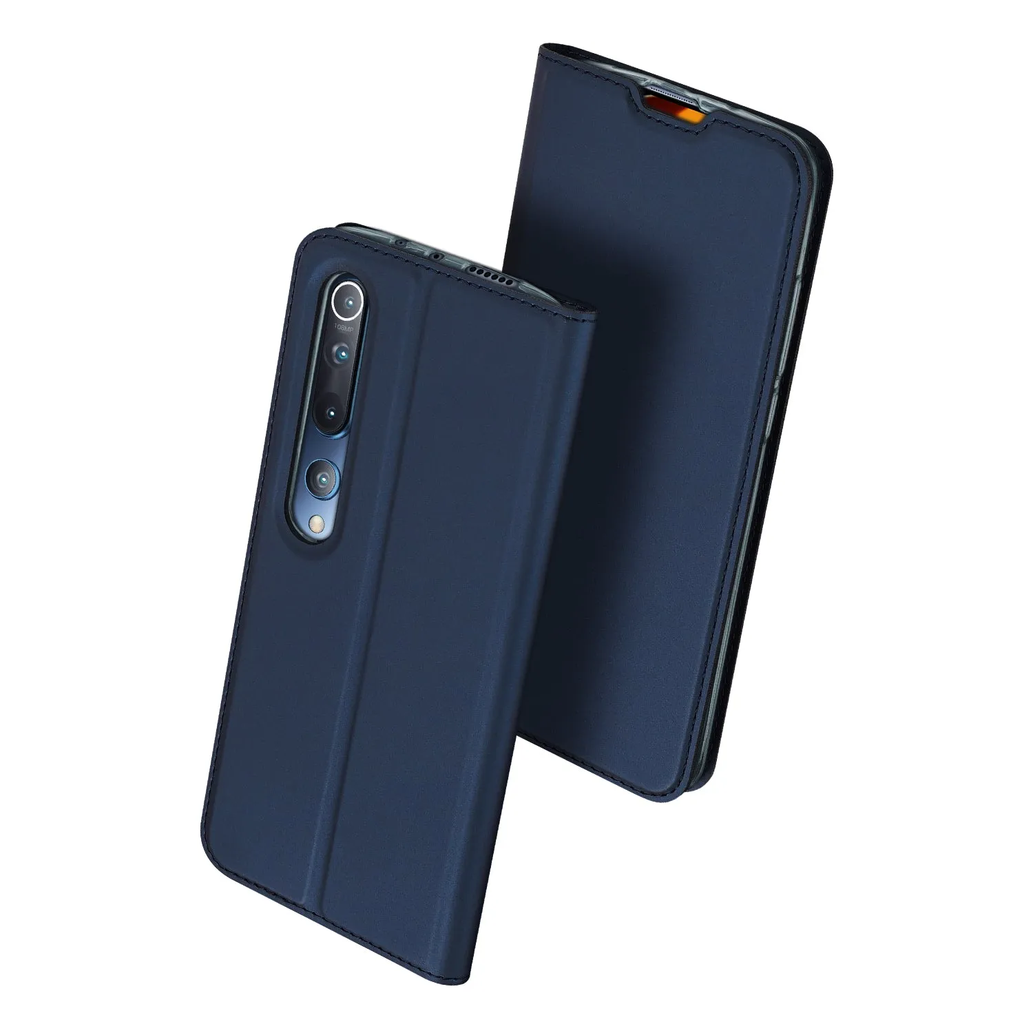 DUX DUCIS For XIAOMI 10/MI 10 Pro Fall Resistant Mobile Phone Cover Magnetic Leather Protective Case with Cards Slot Bracket Rose gold