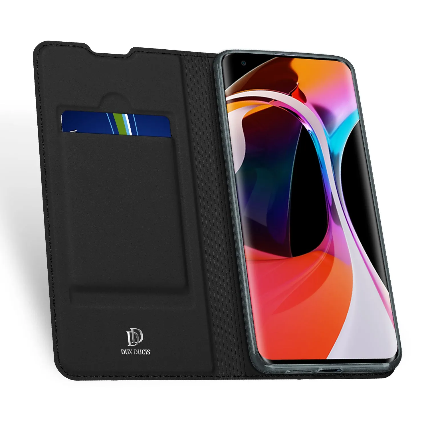 DUX DUCIS For XIAOMI 10/MI 10 Pro Fall Resistant Mobile Phone Cover Magnetic Leather Protective Case with Cards Slot Bracket Tyrant Gold