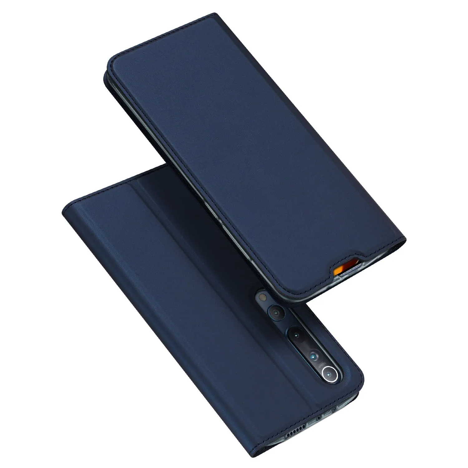 DUX DUCIS For XIAOMI 10/MI 10 Pro Fall Resistant Mobile Phone Cover Magnetic Leather Protective Case with Cards Slot Bracket Tyrant Gold