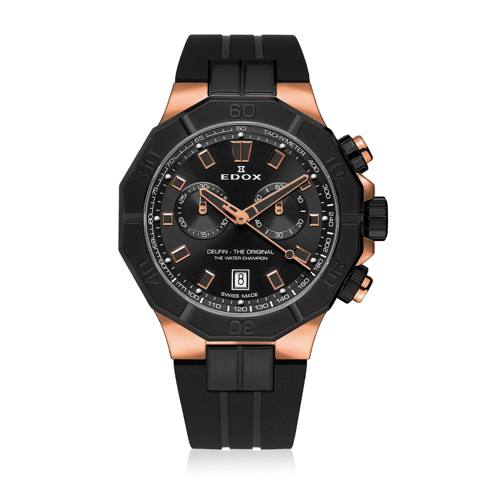 EDOX SWISS MADE 10113-37RNCA-NIR DELFIN THE ORIGINAL CHRONOGRAPH