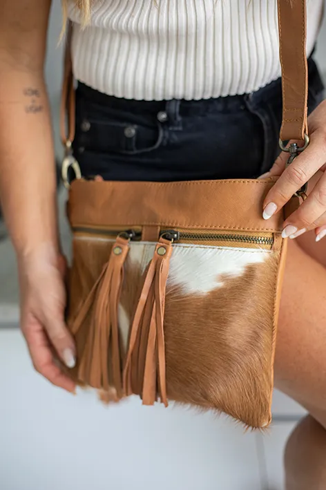 'Electra' Cowhide Cross Body Bag