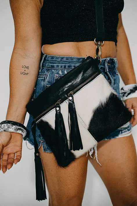 'Electra' Cowhide Cross Body Bag
