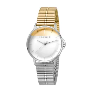 Esprit Ladies Stainless Steel Watch 2Tone Dial & Bicolor Mesh Bracelet