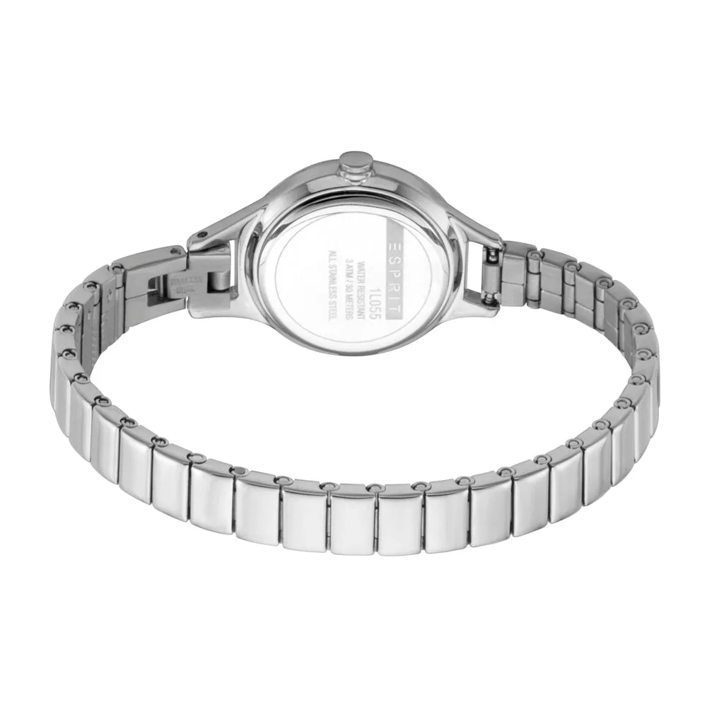 Esprit Ladies Watch Silver Color Stainless Steel Bracelet Case Silver Color Dial