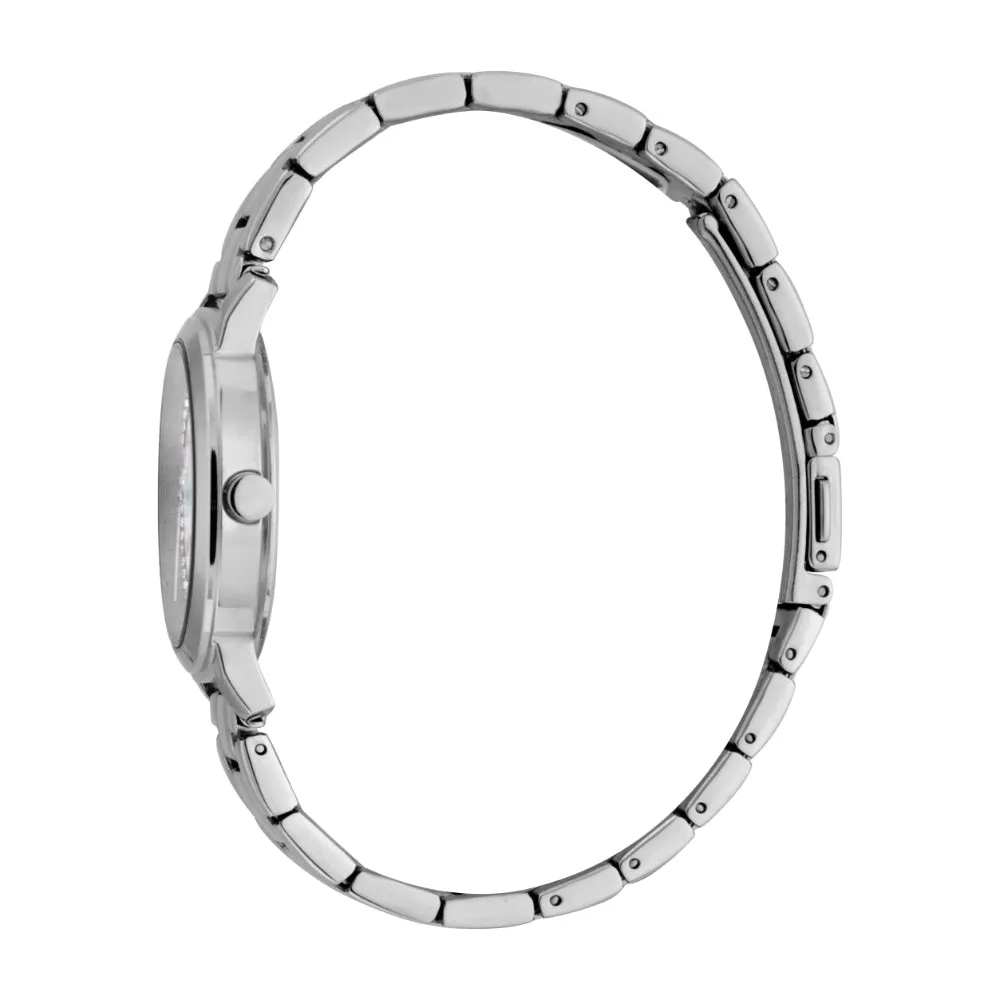 Esprit Women Watch, Silver Color Case, White Mop Dial, Stainless Steel Metal Bracelet