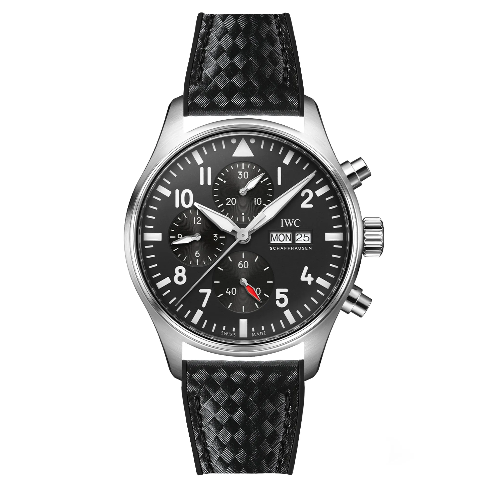 Ezra Leather Rubber Performance Hybrid Strap for IWC Pilot / Big Pilot - Black (8056)