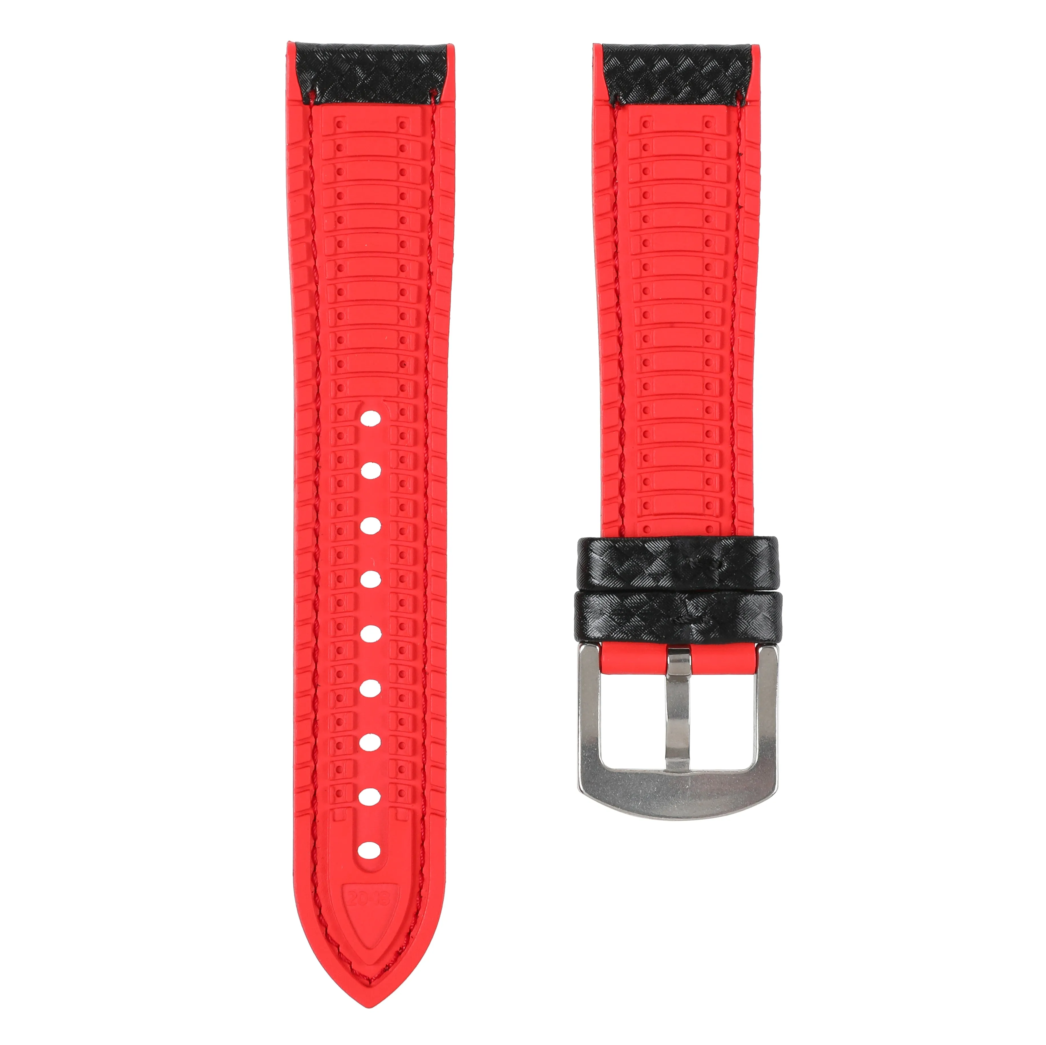 Ezra Leather Rubber Performance Hybrid Strap for IWC Pilot / Big Pilot - Black (8056)