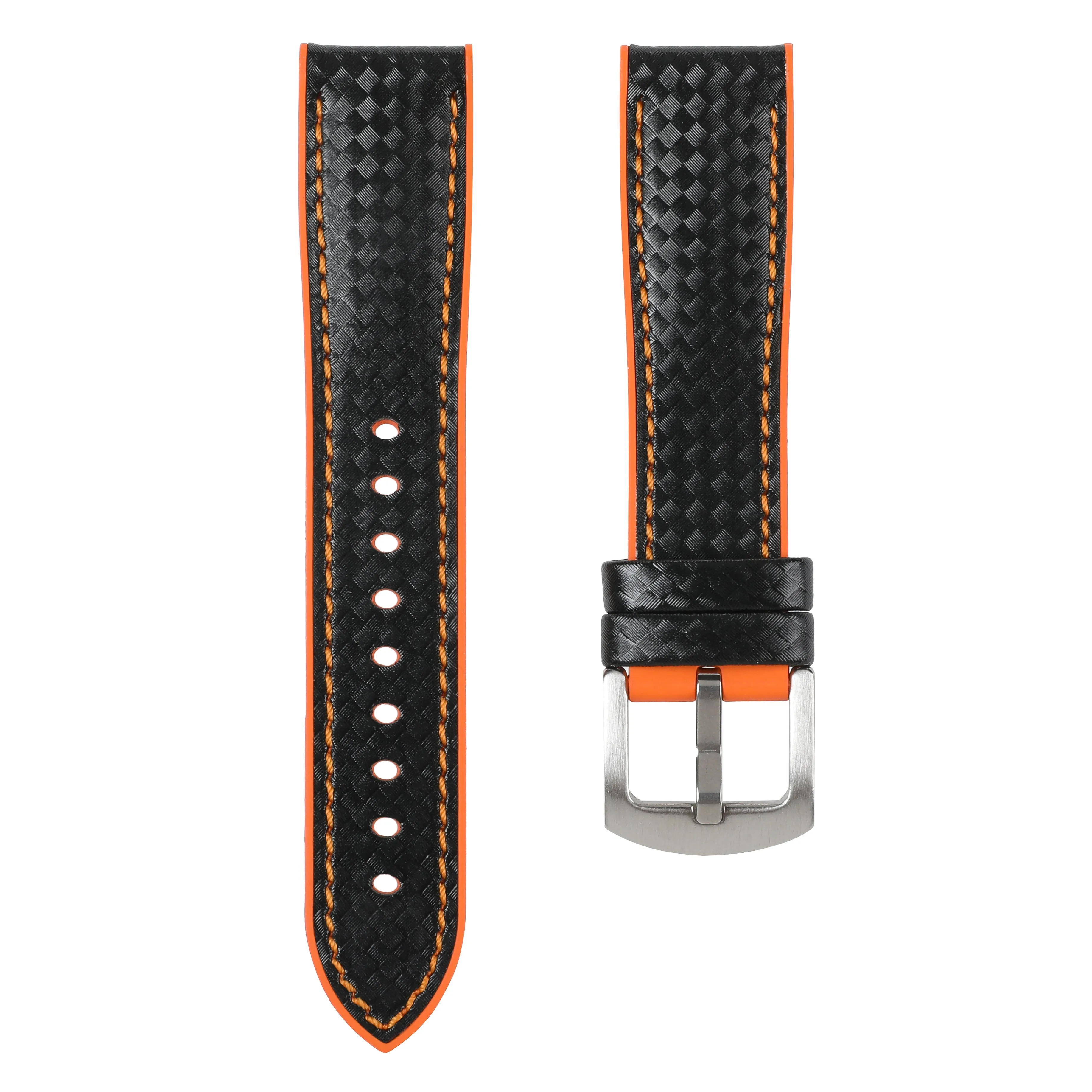 Ezra Leather Rubber Performance Hybrid Strap for IWC Pilot / Big Pilot - Black (8056)