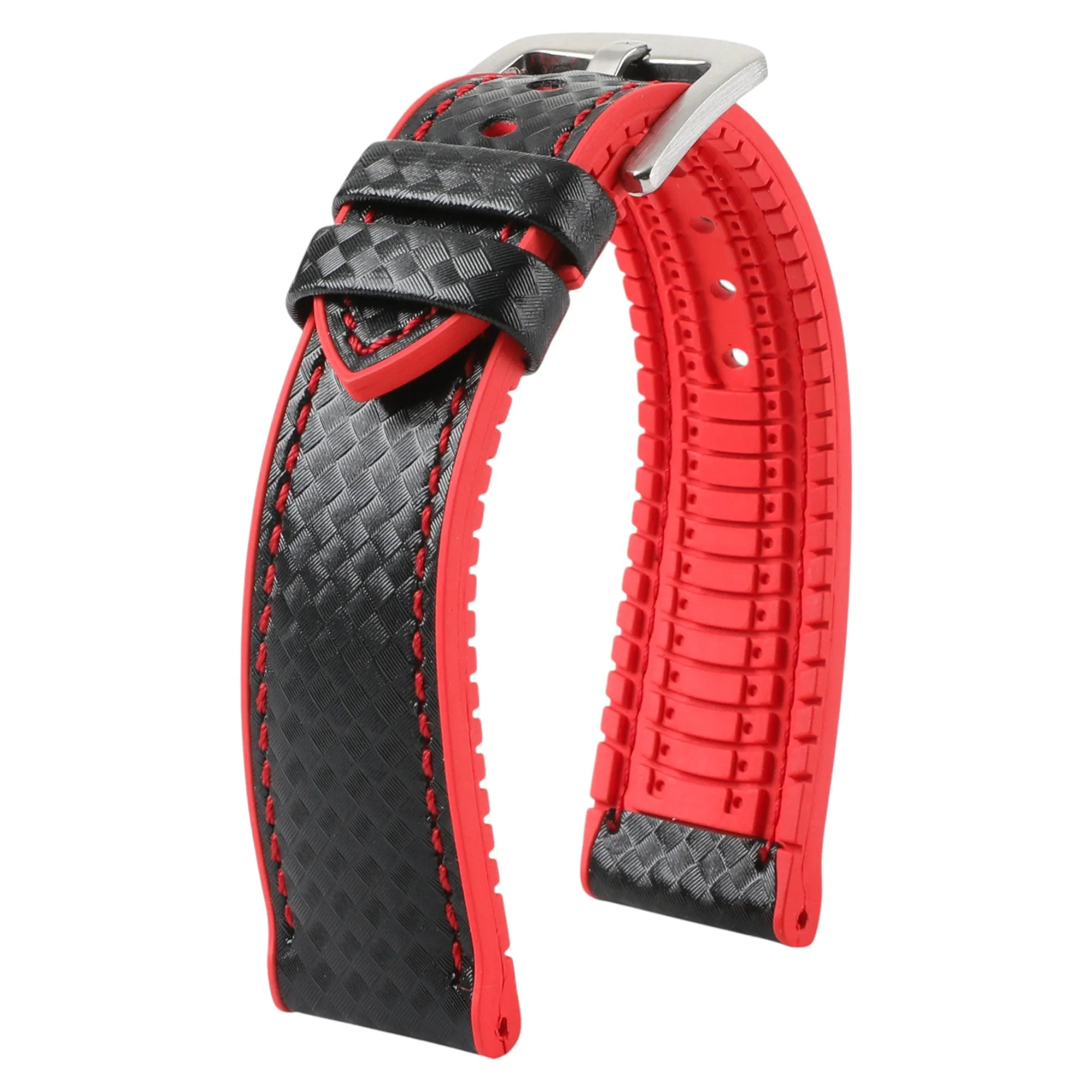 Ezra Leather Rubber Performance Hybrid Strap for IWC Pilot / Big Pilot - Black (8056)
