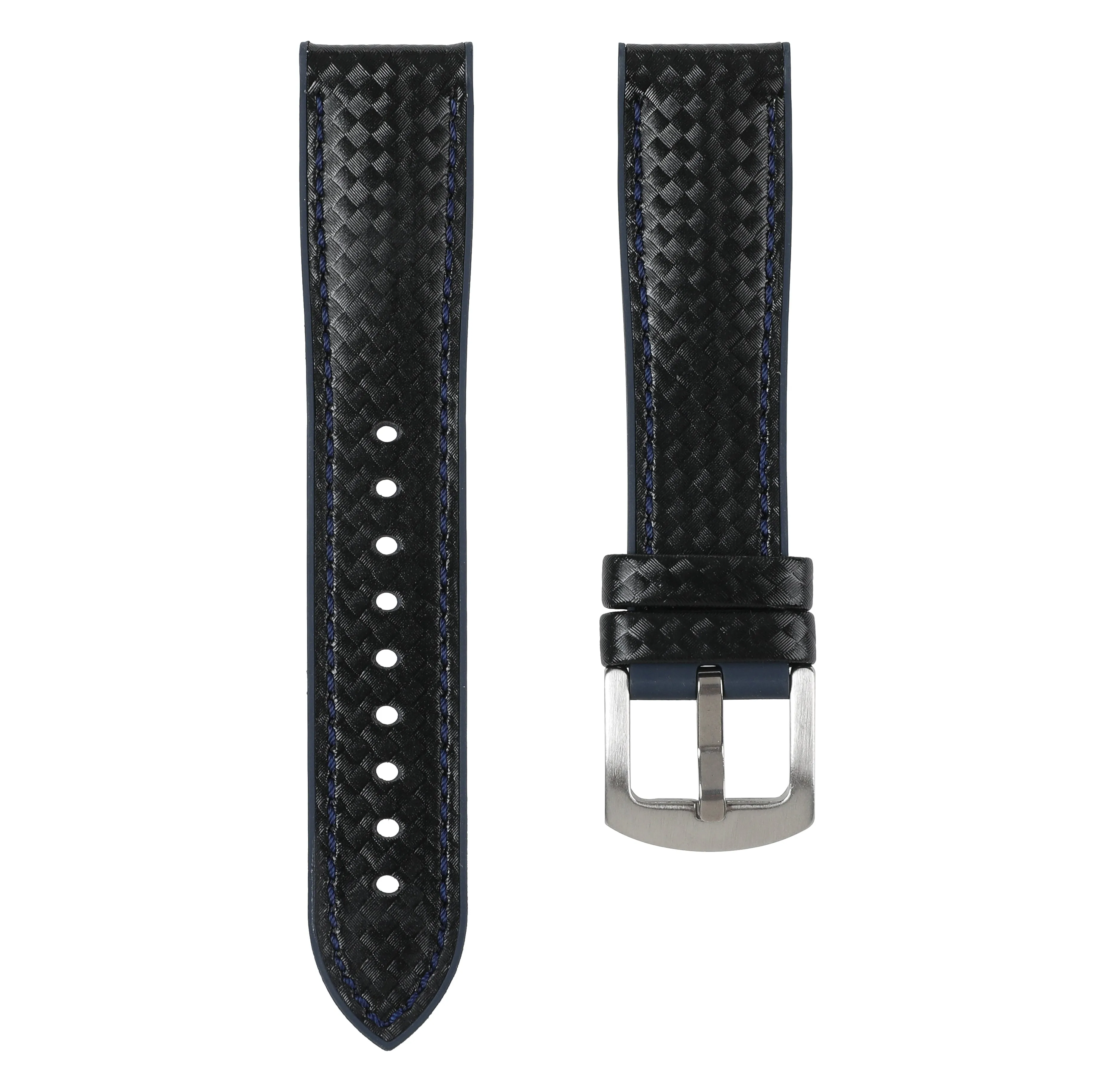 Ezra Leather Rubber Performance Hybrid Strap for IWC Pilot / Big Pilot - Black (8056)