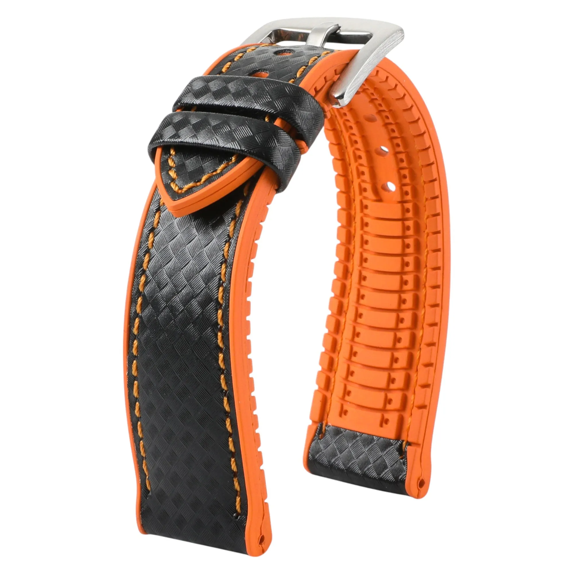 Ezra Leather Rubber Performance Hybrid Strap for IWC Pilot / Big Pilot - Black (8056)