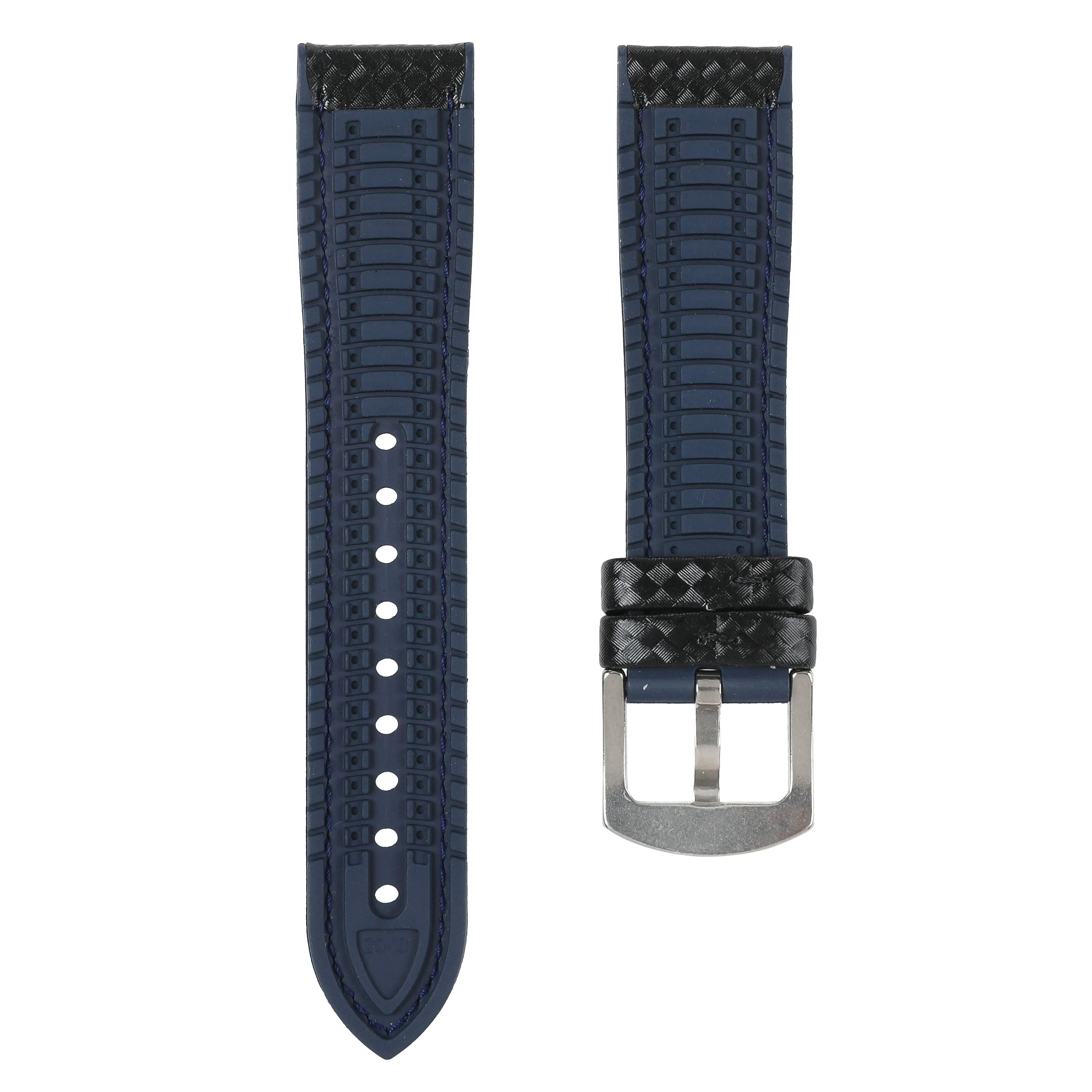 Ezra Leather Rubber Performance Hybrid Strap for IWC Pilot / Big Pilot - Black (8056)