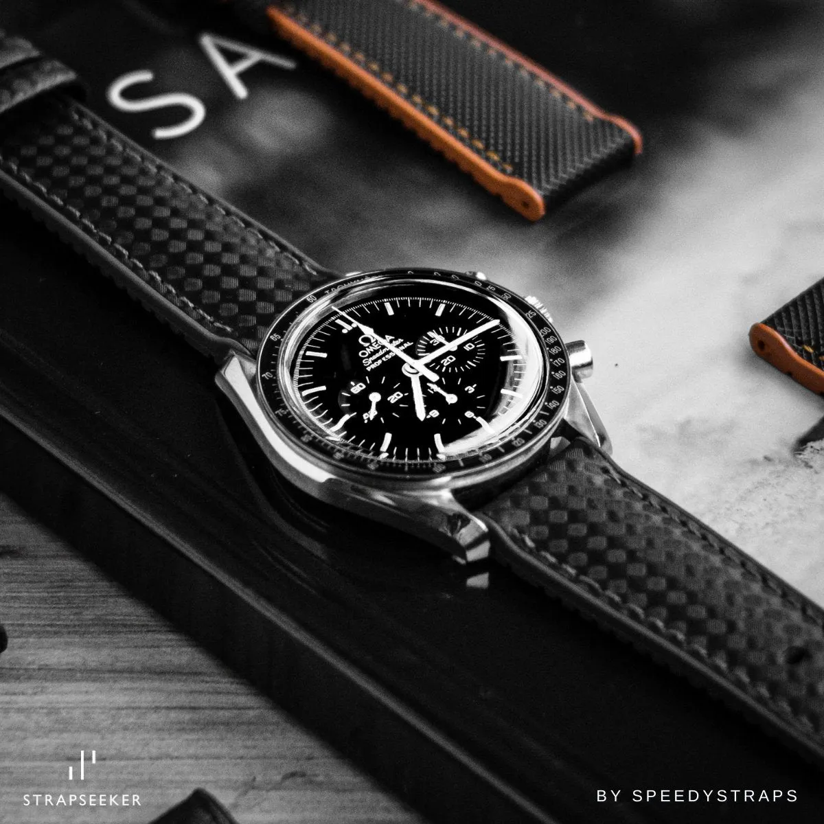 Ezra Leather Rubber Performance Hybrid Strap for IWC Pilot / Big Pilot - Black (8056)