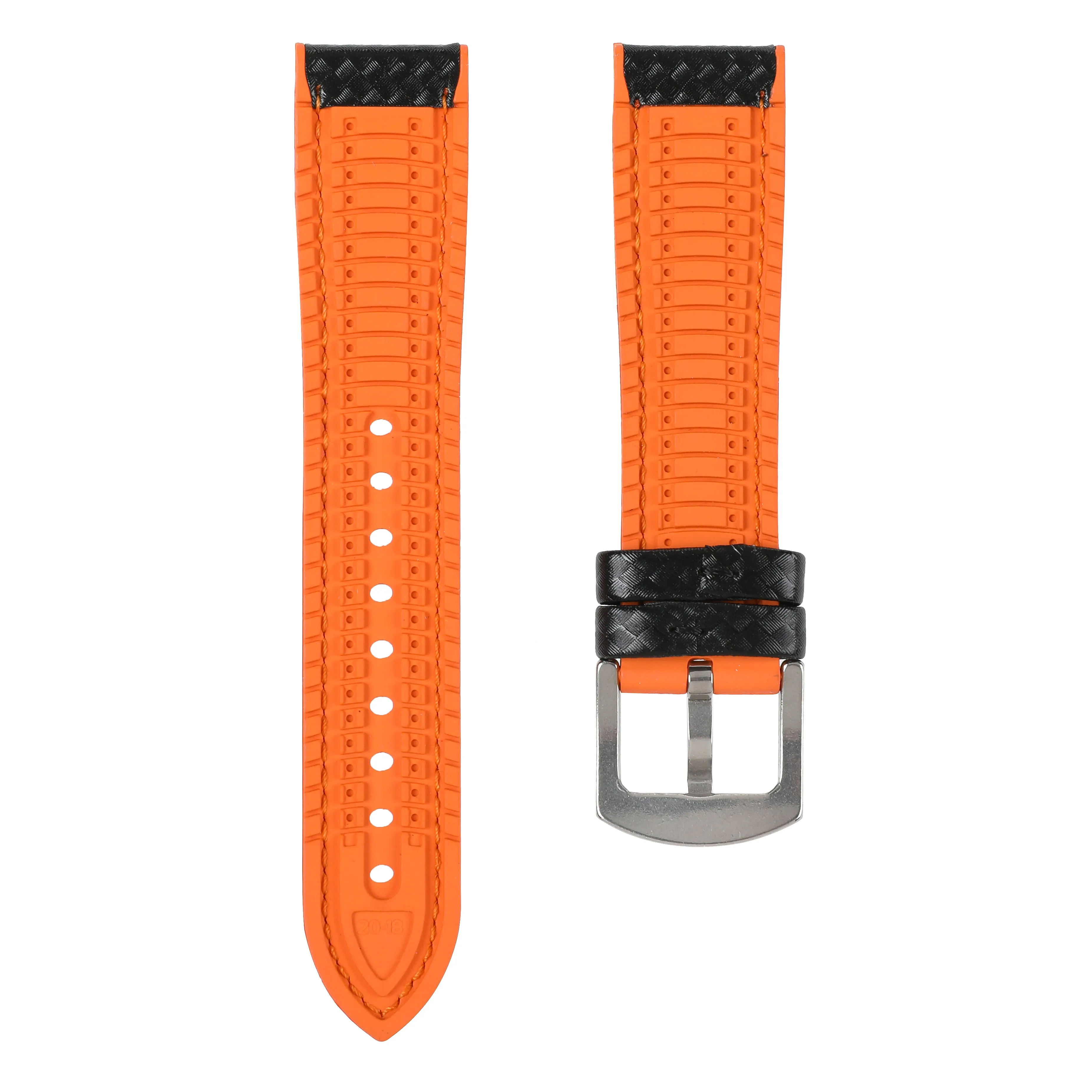 Ezra Leather Rubber Performance Hybrid Strap for IWC Pilot / Big Pilot - Black (8056)